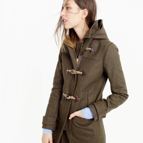J. Crew Jackets & Blazers - J. Crew Army Green Wool Melton Toggle Coat